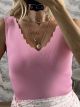Knitted Classic ZicZac Top/Pink