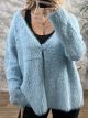 Mohair Heart Cardigan/Ciel