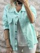 Cotton Oversized Jacket-1143/Mint