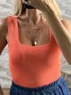 Knitted Classic Top/Coral