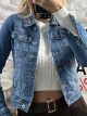 Denim Elastic Jacket-2539/Blue