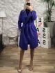 Asymmetrical Belt Coat/Purple