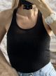 Viscose Athletic Ribbed Top-9695/Black