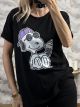 Cotton Snoopy T-Shirt/Black