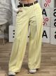 Viscose Belt Pants-19008/Yellow