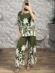 Set Floral Pants Cotton-2551/Khaki