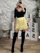 Fringe Suede Mini Skirt/Yellow
