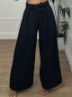 Wide Bow Pants/Black