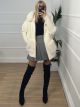 Fur Details Zipper Cardigan/Vanilla