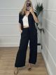 Short Sleeves Shirt Set-NEW/Black