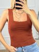 Knitted Ribbed Top/Ecai