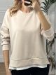 Double Viscose Zippers Sweatshirt/Beige