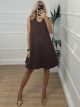 Alpha Line Viscose Dress/Chocolat