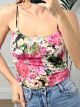 Ribbed Strass Top/Floral