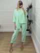 Casual Cotton Asymmetrical Set SS/Mint