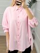 Oversized Spring Shirt/Bubble Pink