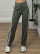 Sweatpants Side Stripes-SS/Khaki