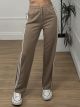 Sweatpants Side Stripes-SS/Mocca