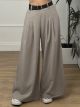 Wide Belt Pants-NEW/Beige