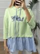 Shirt Sweatshirt-LOVE/L.Green