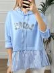 Shirt Sweatshirt-LOVE/L.Blue