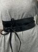 Leather Wrapover Belt/Black