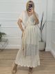 Belt Beach Dress/White
