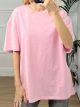 Oversized Stonewashed T-shirt /Pink