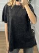 Oversized Stonewashed T-shirt /Black