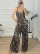 Elastic Jumpsuit/Animal-Beige1
