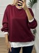 Double Viscose Sweatshirt/Burgundy