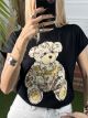 T-shirt Gold Teddy/Black