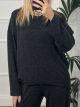 Knitted GLOW Blouse/Dark Grey