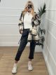 Plaid Hooded Coat/Beige