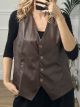 Leather Vest/Chocolat