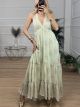 Openback Gold Dress/Mint