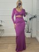 CropTop Black Elastic Set2/Magenta
