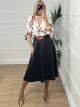 Leather Chain Belt Skirt/Black