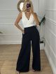 Crep Jumpsuit/Black & White