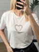 Pearls Heart T-shirt/White