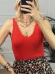 Knitted ZicZac Top/Red