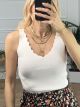 Knitted ZicZac Top/White