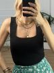 Knitted Ribbed Top/Black