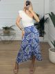 Midi Wrap Skirt/F-Blue