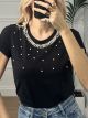 T-shirt Colar Pearls/Black