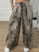 Cotton Super Wide Leopard Pants