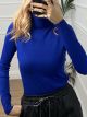 Viscose TurtleNeck Top/Blue Royal