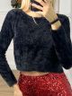 Mohair Cropped Sweater/Black