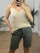 Elastic Drawstring Shorts/Khaki