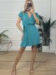 Mini Ruffles Dress/Petrol